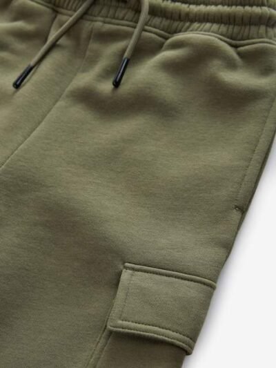 Khaki Green Slim Fit Cargo Rich Joggers