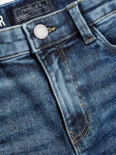 Blue Acid Wash Regular Fit Stretch Jeans