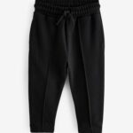 Black Pintuck 100% Cotton Joggers
