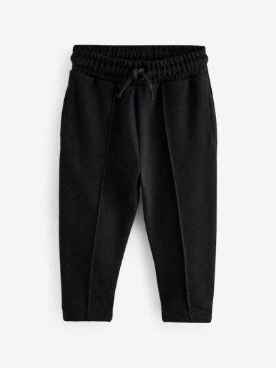 Black Pintuck 100% Cotton Joggers