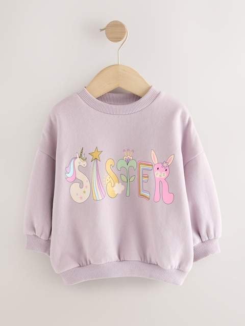 Lilac Purple Sister Crew Neck Sweatshirt