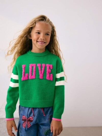 Green Love Graphic Jumper