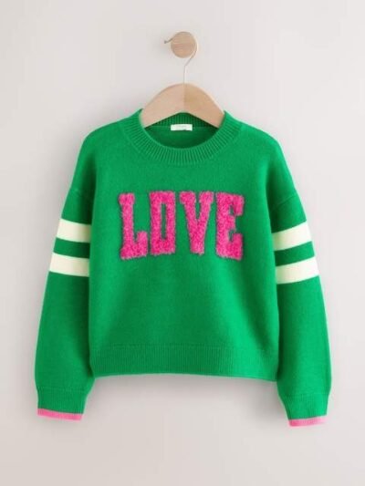 Green Love Graphic Jumper