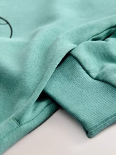 Mint Green Football Older Boys Graphic Print Hoodie