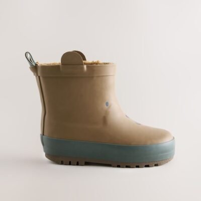 Brown Bear Warm Lined Ankle Wellies