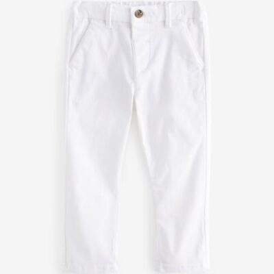 White Stretch Chino Trousers