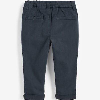 Navy Blue Stretch Chino Trousers
