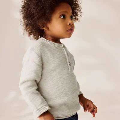 Classic Baby Knit Henley Jumper AL8-565
