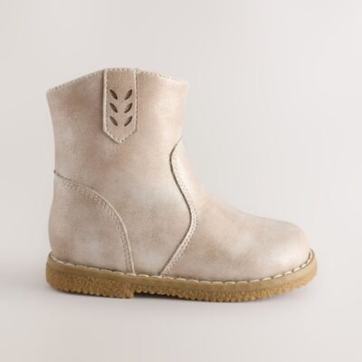 Silver Ankle Western Boots