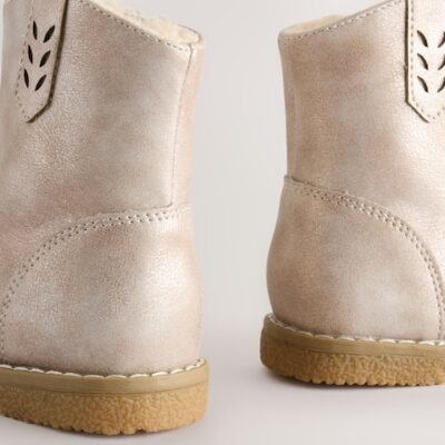 Silver Ankle Western Boots