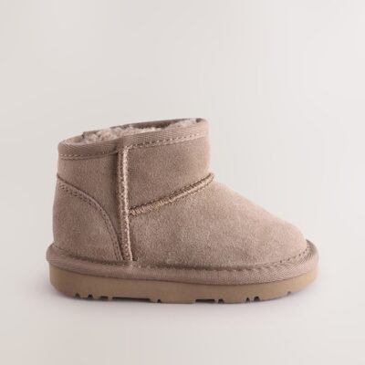 Mink Brown Water Repellent Standard Fit (F) Suede Pull On Boots