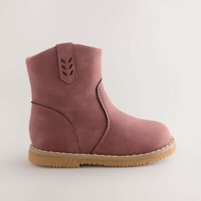 Berry Pink Ankle Western Boots