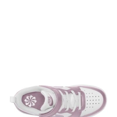 Nike White/Pink Plum Junior Court Borough Low Recraft Trainers