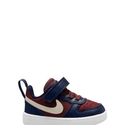 Nike Dark Team Red/Navy Infant Court Borough Low Recraft Trainers