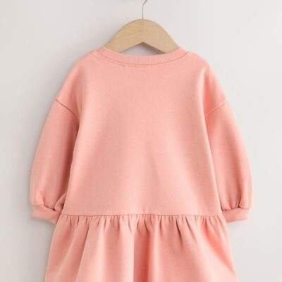 Pink Fairy Dropped Waist Sweat Dress