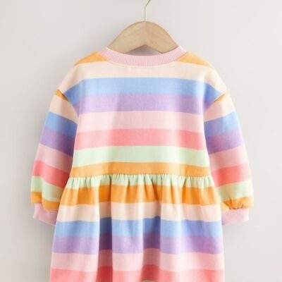 Rainbow Striped Sweat Dress