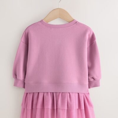 Purple Fox Sweat Party Dress