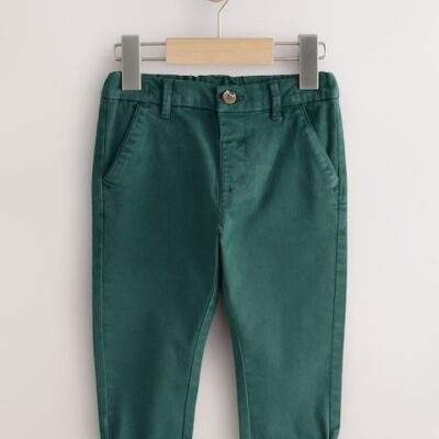 Green Stretch Chino Trousers
