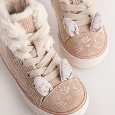 Neutral Bunny Standard Fit (F) Character High Top Trainers