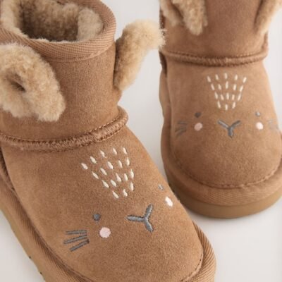 Tan Brown Standard Fit (F) Suede Pull On Boots