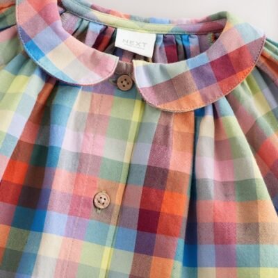 Multi Check Shirt Dress