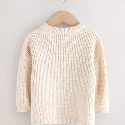 Cream Bear Knitted Jumper