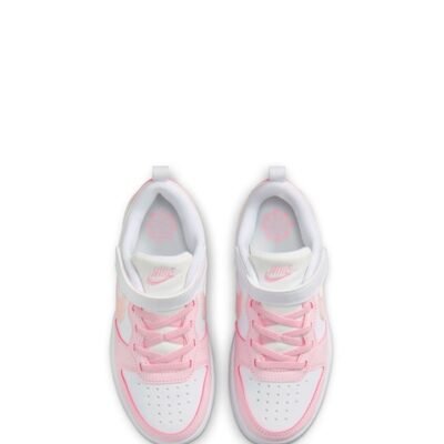 Nike White/Pink Junior Court Borough Low Recraft Trainers