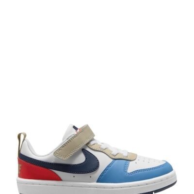 Nike White Blue Red Junior Court Borough Low Recraft Trainers