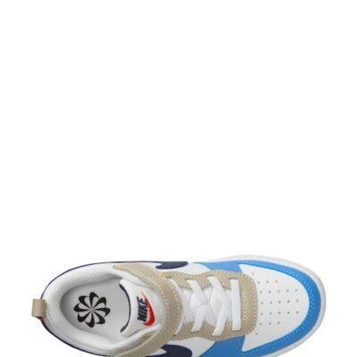 Nike White Blue Red Junior Court Borough Low Recraft Trainers