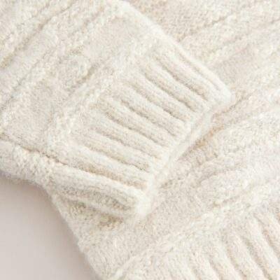 Ecru White Knitted Jumper