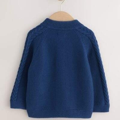 Navy Blue Pattern Christmas Cardigan