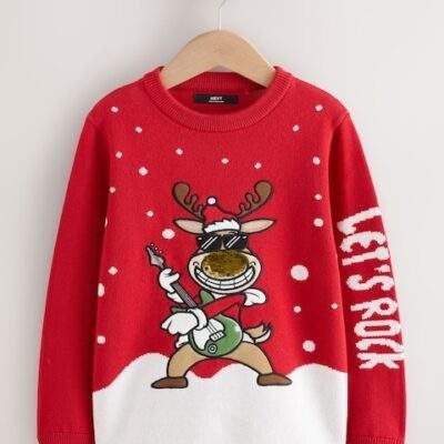 Red Reindeer Christmas Jumper