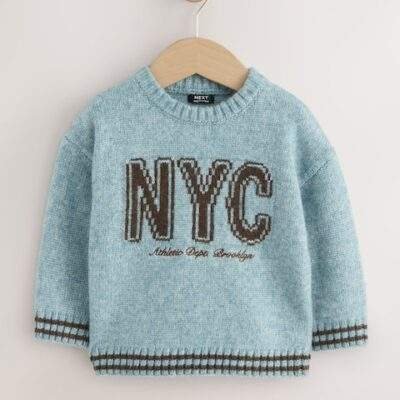 Blue NYC Knitted Jumper