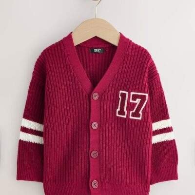 Red Varsity Character Cardigan