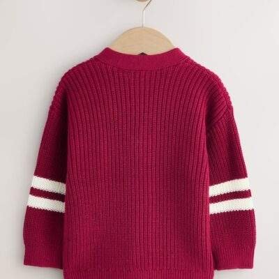 Red Varsity Character Cardigan