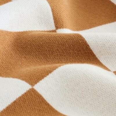 Tan Brown Knitted Crew Neck Jumper