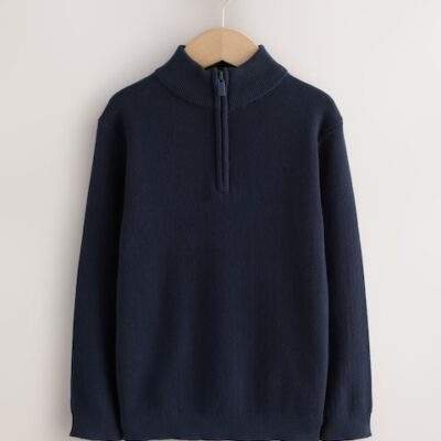 Navy Blue Quarter Zip Jumper