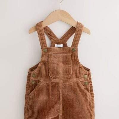 Brown Cord Pinafore Dress