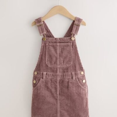 Mink Brown Cord Pinafore Dress