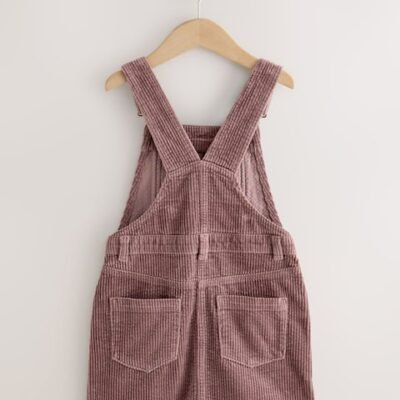 Mink Brown Cord Pinafore Dress