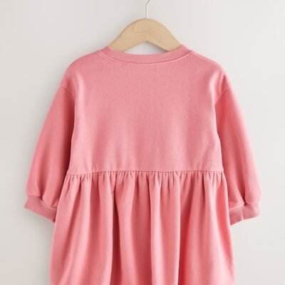 Pink Christmas Embellished Sweat Dress