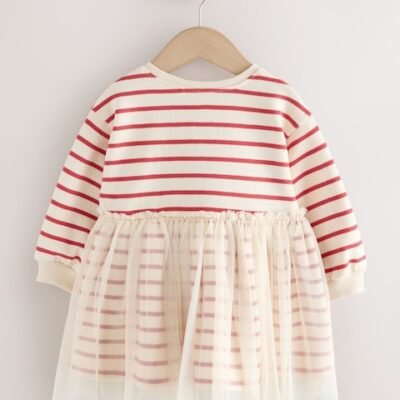 Christmas Bear Mesh Sweat Party Dress