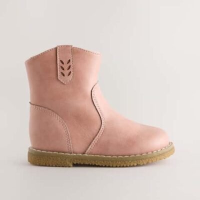 Pink Ankle Western Boots