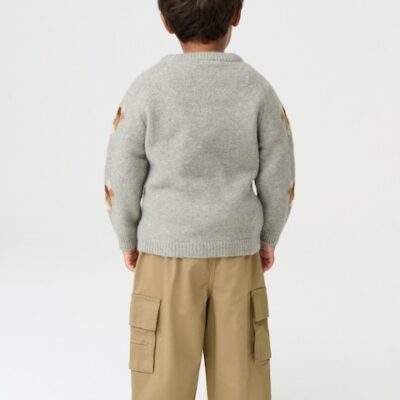 Brown Hamish Knitted Crew Neck Jumper