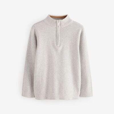 Grey Quarter Zip Jumper