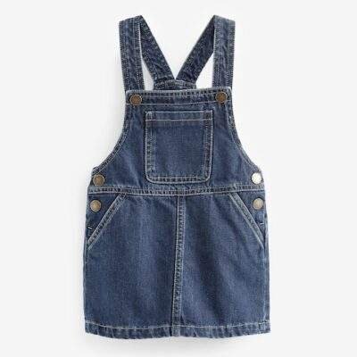 Indigo Blue Denim Pinafore Dress
