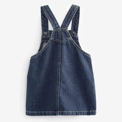 Indigo Blue Denim Pinafore Dress