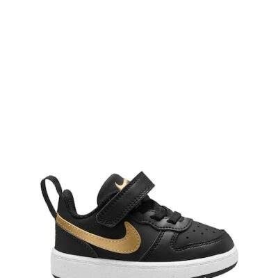 Nike Black/Gold Infant Court Borough Low Recraft Trainers