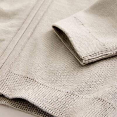 Neutral Zip Through Knitted Cardigan