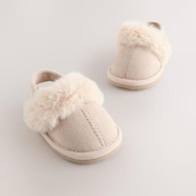 Neutral Baby Mule Slippers